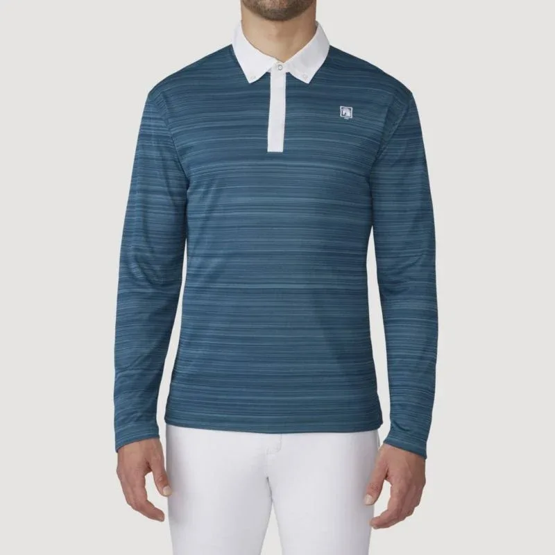Romfh Mens Ombre LS Polo Shirt - Image 2
