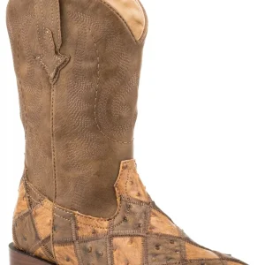 Roper Big Kids Bird Blocks Square Toe Boots