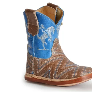 Roper Cowbabies Infant Boys Embroidered Horse Rider Leather Boots