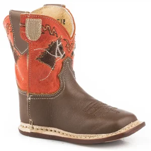 Roper Cowbabies Infant Embroidered Horse Head Boots