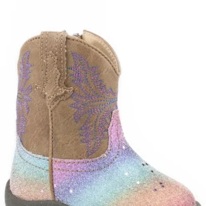 Roper Cowbabies Infant Girls Multi Rainbow Glitter Boots