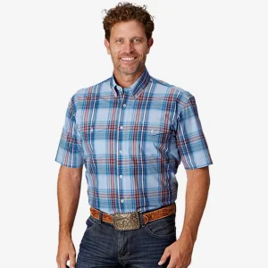 ROPER Deep Blueberry Plaid Shirt