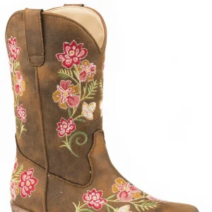 Roper Girls Vintage Cognac/Floral Embroidered West