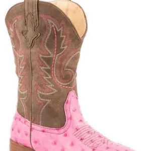 Roper Kids Annabelle Square Toe Pink Boots