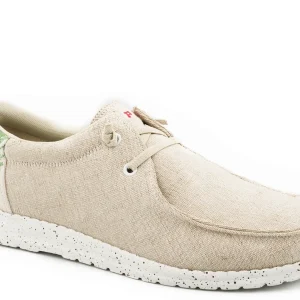 Roper Kids Beige Canvas With Mexican Flag Chukkas