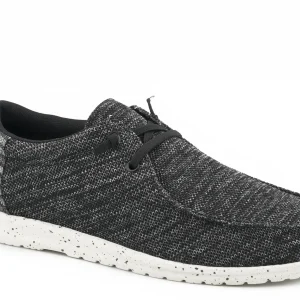 Roper Kids Black Upper With Multi Striped Heel Chukkas