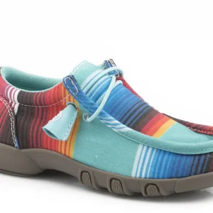 Roper Kids Blue Aztec Canvas Chukkas