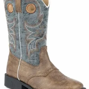 Roper Kids Daniel Round Toe Blue Boots