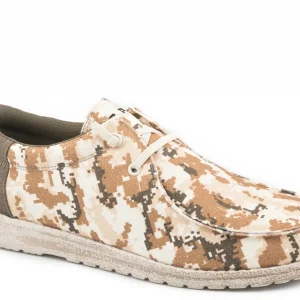 Roper Kids Tan Digital Camo Upper Chukkas
