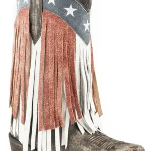 Roper Ladies American Beauty Frnge Snip Boots