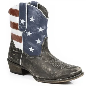 Roper Ladies American Beauty Snip Shorty Boot