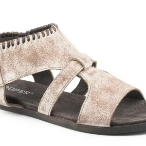 Roper Ladies Cow Suede Velcro Strap Sandals