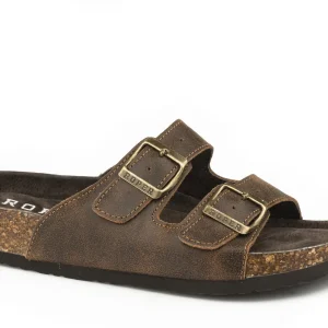 Roper Ladies Deliah Two Strap Footbed Leather Sandals