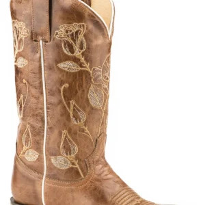 Roper Ladies Desert Rose Square Toe 11" Shaft Leather Boots