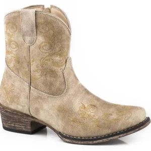 Roper Ladies Faux Leather Laser Americana Boots