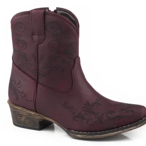 Roper Ladies Faux Leather Laser Americana Boots