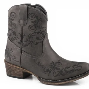 Roper Ladies Faux Leather Laser Americana Boots