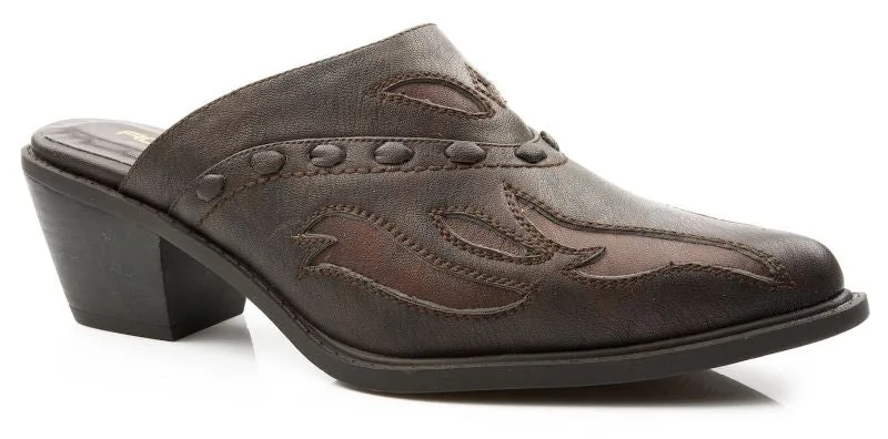Roper Ladies Faux Leather Mule