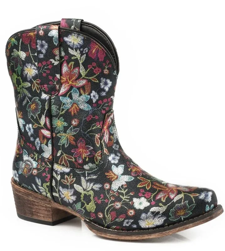 Roper Ladies Ingrid Snip Toe Black Boots