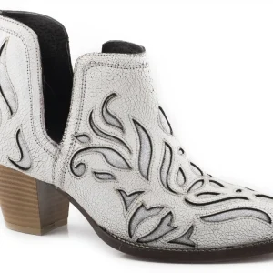 Roper Ladies Silver Underlays Snip Toe Ankle Booties