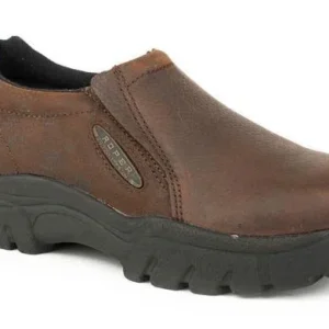 Roper Ladies Timeless Basic Slip On Shoes 5 Tan