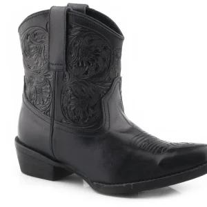 Roper Ladies Tooled Shaft Snip Toe Boots