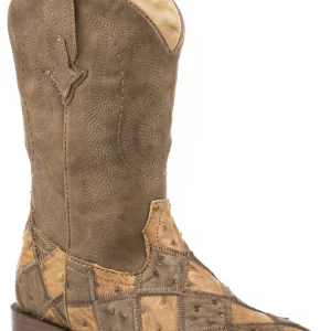 Roper Little Kids Bird Blocks Sq Toe Boots