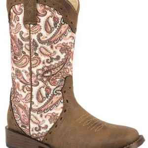 Roper Little Kids Glitter Geo Sq Multi Boots