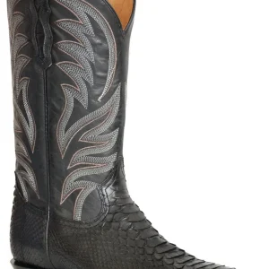 Roper Mens Backcut Python Square Toe Western Boots