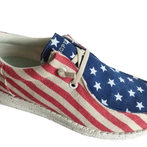 Roper Mens Canvas Flag Two-Eye Chukka Shoes