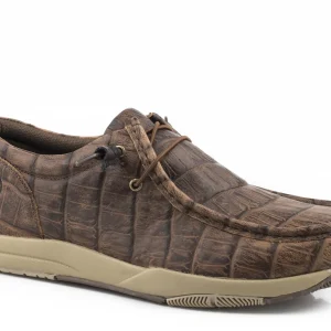 Roper Mens Embossed Caiman Leather Two Eyelet Chukka Shoes