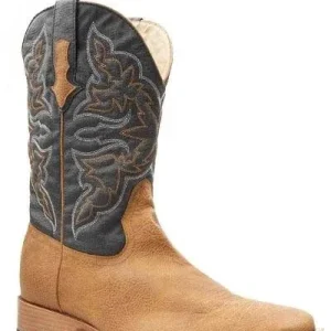 Roper Mens Faux Leather Square Toe Boots