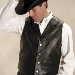 Roper Mens Nappa Notch Collar Vest XL Brown