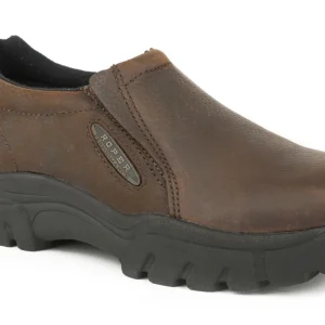 Roper Mens Performance Slip-On Dark Brown Shoes