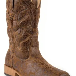 Roper Mens Scout Wide Sq Toe Western Boot