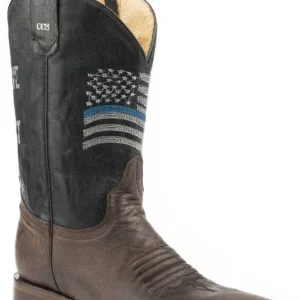 Roper Mens Thin Blue Line Conceal Carry Boots 10 D