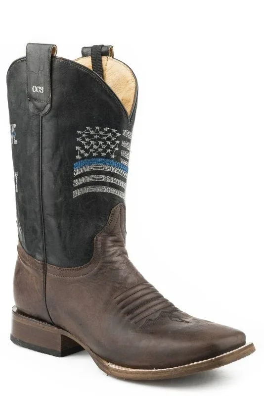 Roper Mens Thin Blue Line Conceal Carry Boots 10 D - Image 2