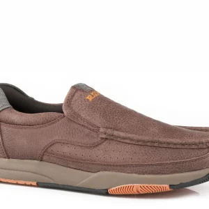 Roper Mens Tumbled Leather Slip-On Shoes