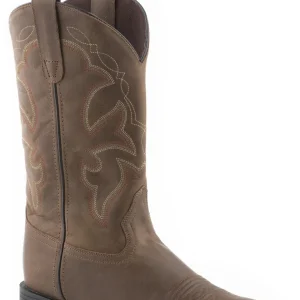 Roper Mens Vintage Tan Cow Embroidered Western Boots