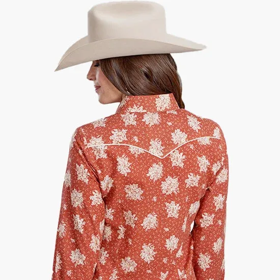 ROPER Rust and Cream Floral Top - Image 2