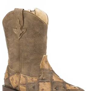 Roper Toddler Bird Blocks Square Toe Boots
