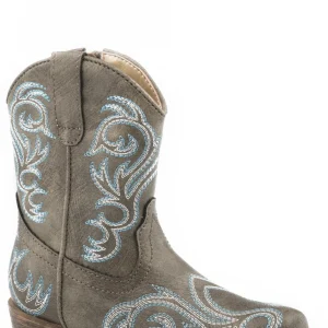 Roper Toddler Brown With All Over Embroidery Boots