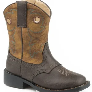 Roper Toddler Daniel Square Toe Tan Boots