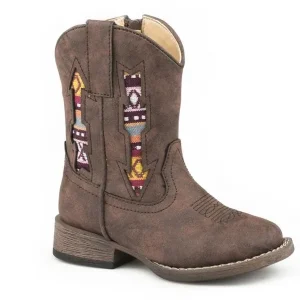 Roper Toddler Double Arrows Sq Toe Boots
