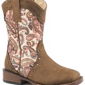 Roper Toddler Glitter Geo Square Toe Multi Boots