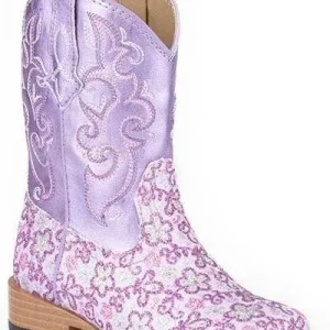 Roper Toddler Lavender Bling W Sq Toe Boots 5 Ppl
