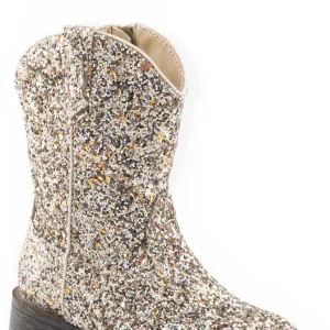 Roper Toddler Light Gold Glitter Boots