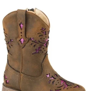 Roper Toddler Lola Square Toe Brown Boots