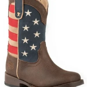 Roper Toddler Square Toe American Flag Boots