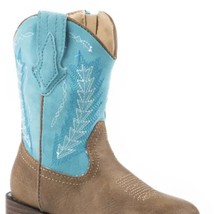 Roper Toddler Tan Vamp With Turquoise Shaft Boots